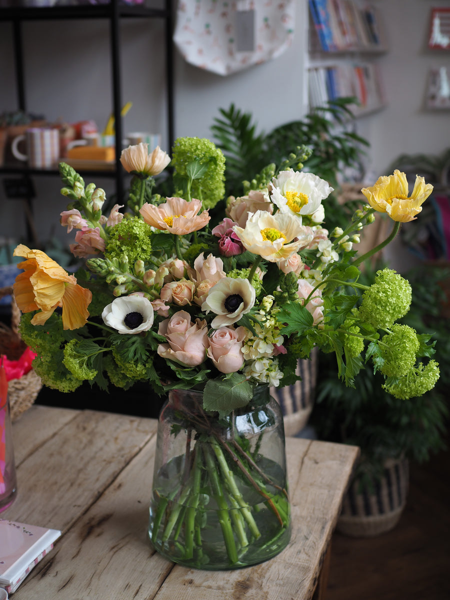 Medium Seasonal Vase Full Of Flowers