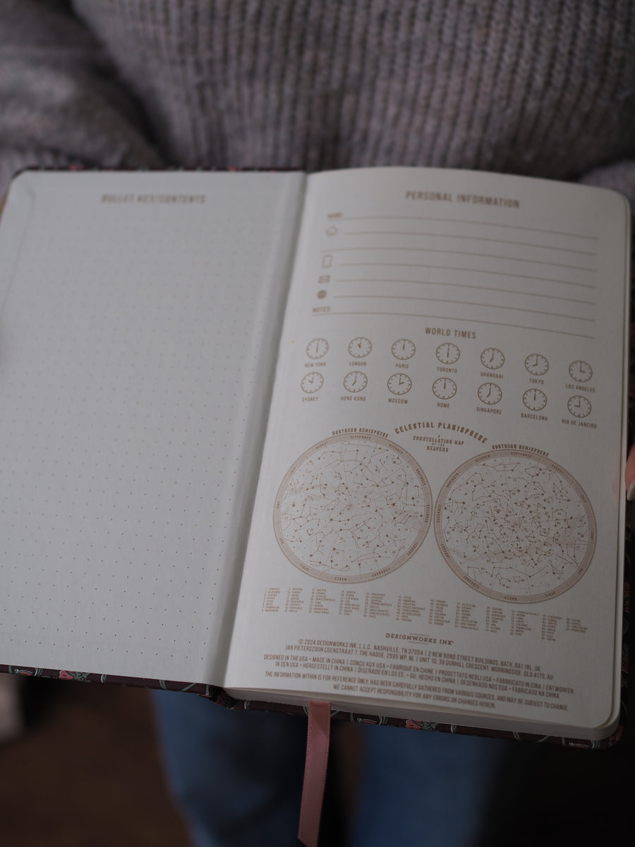 Designworks Ink Soft Touch Journal Burgundy Vintage Floral